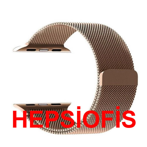 Apple Hepsiofis Watch 5 44mm Milanese Loop Kordon Gold Altýn