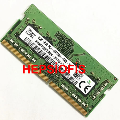 Sk hynix DDR4 RAM 8GB 1Rx8 PC4-3200AA-SA2-11 ddr4 8gb 3200MHz dizüstü ram 260pin DDR4 8GB 3200 dizüstü bilgisayar belleði
