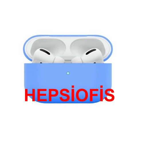 hepsiofis Apple Airpods Pro Mavi Kýlýf Airbag Silikon Kýlýf Kapak Mavi